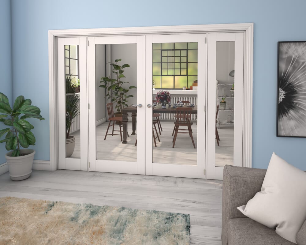 White P10 French Door Set 2378mm(W) x 2021mm(H)