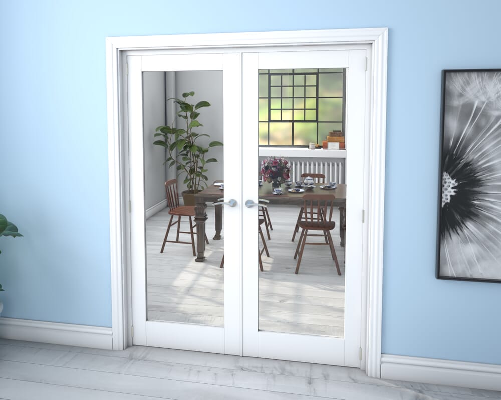 White P10 French Door Set 1580mm(W) x 2021mm(H)