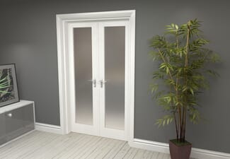 Obscure White French Door Set  - 21" Pair