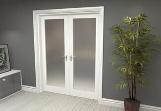 Obscure White French Door Set  - 30" Pair