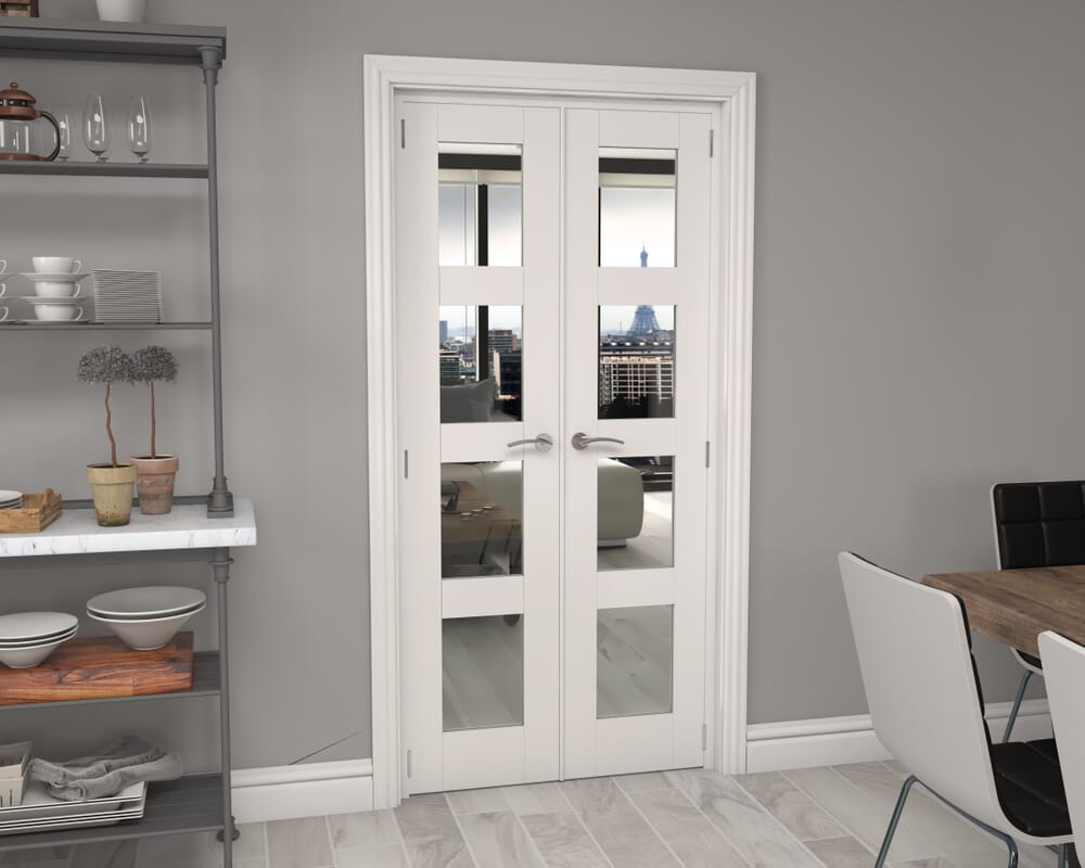 White 4L French Door Set 1122mm(W) x 2021mm(H)