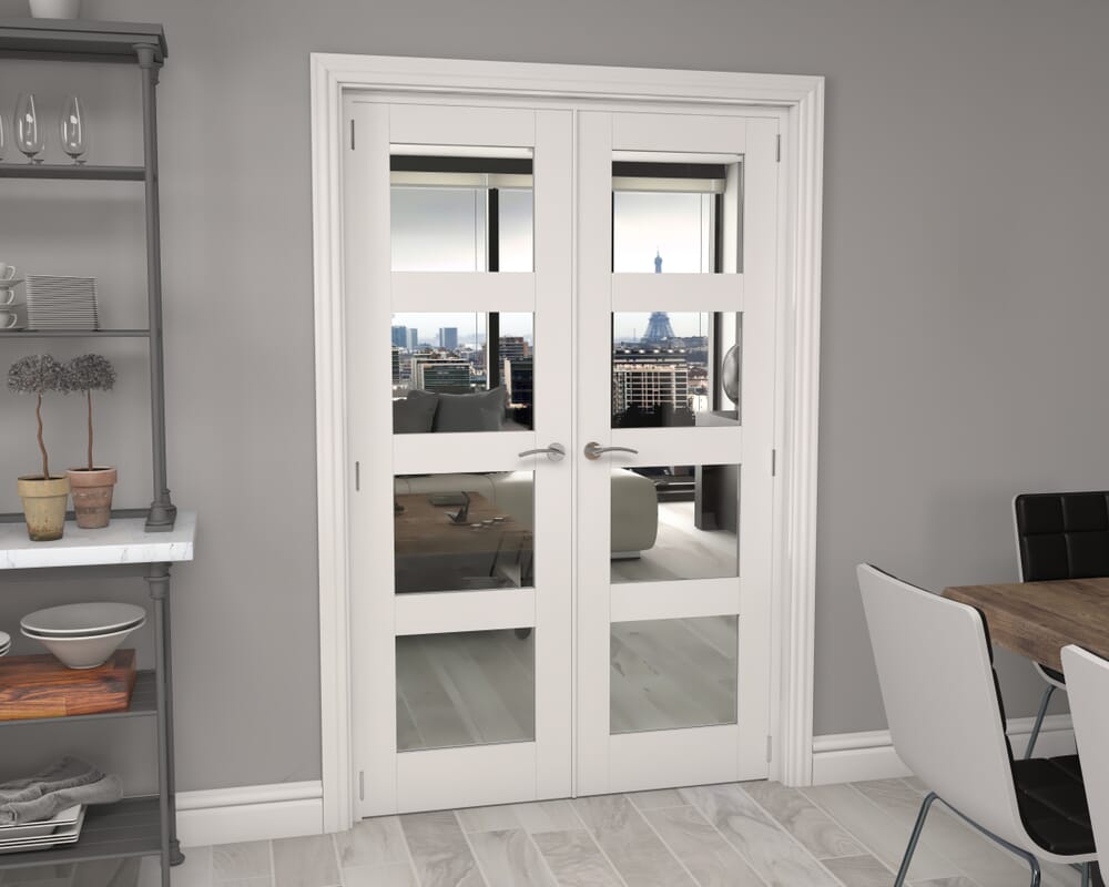 White 4L French Door Set 1276mm(W) x 2021mm(H)