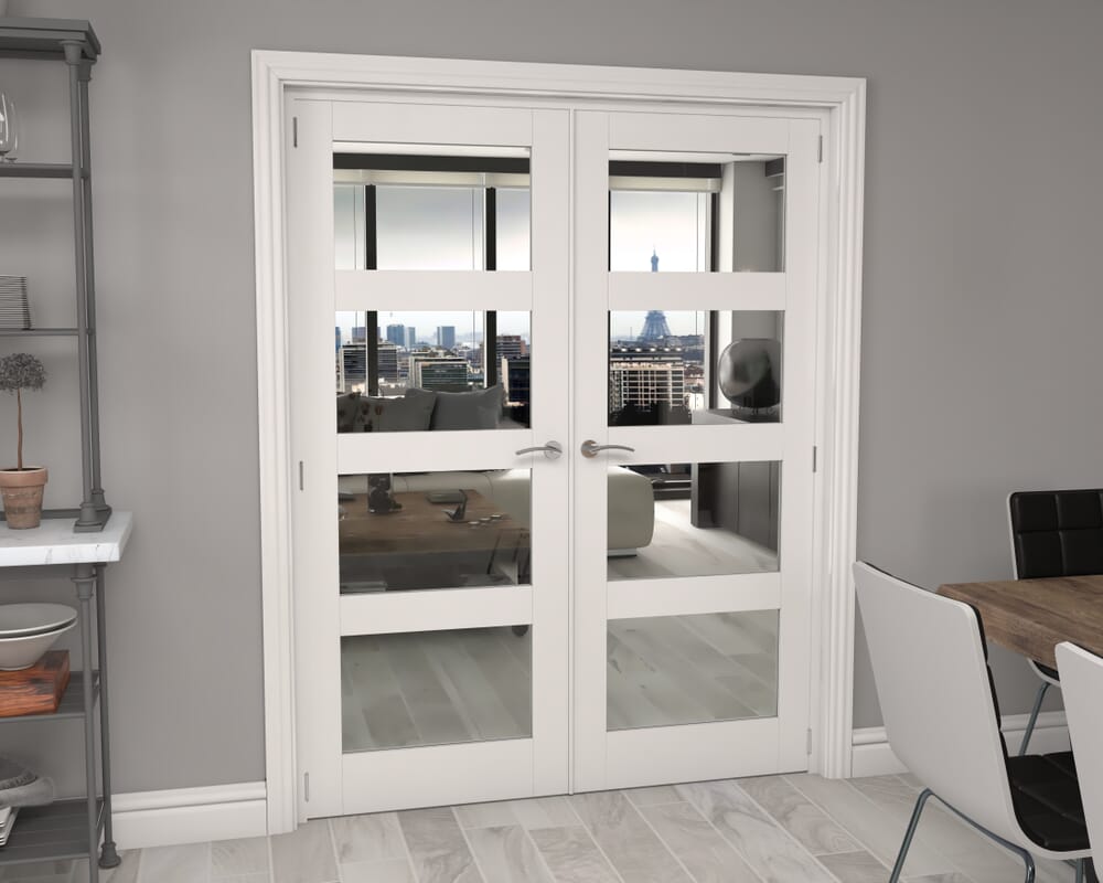 White 4L French Door Set 1426mm(W) x 2021mm(H)