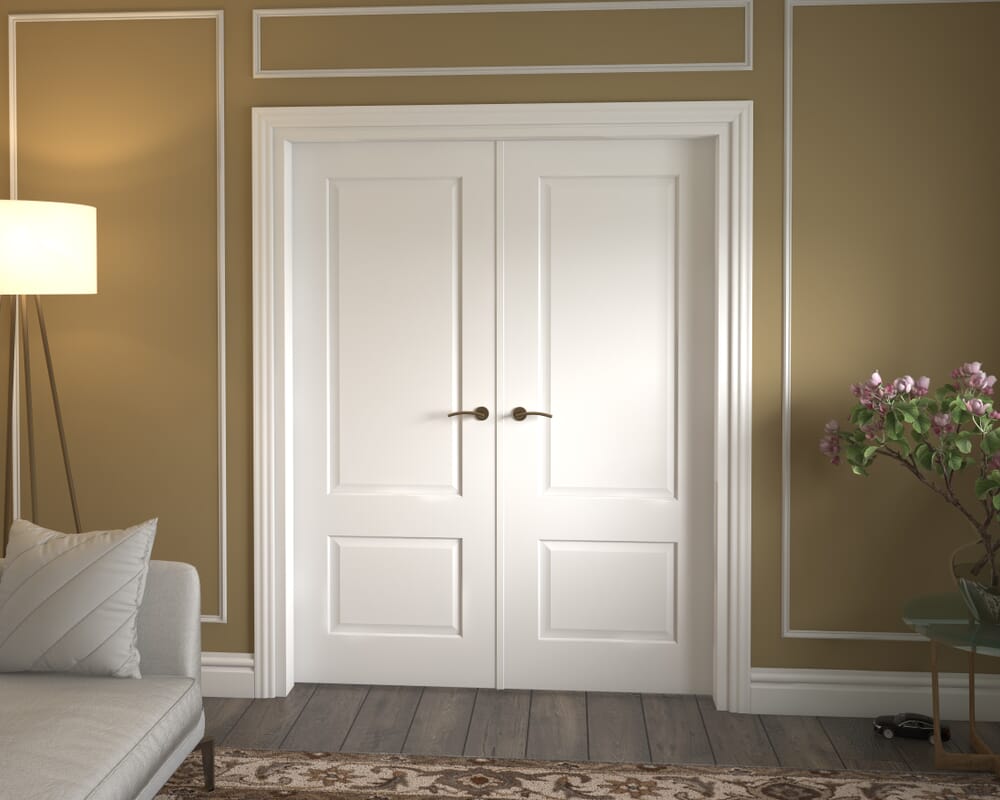 1580x2021x133mm Grange White French Door Set