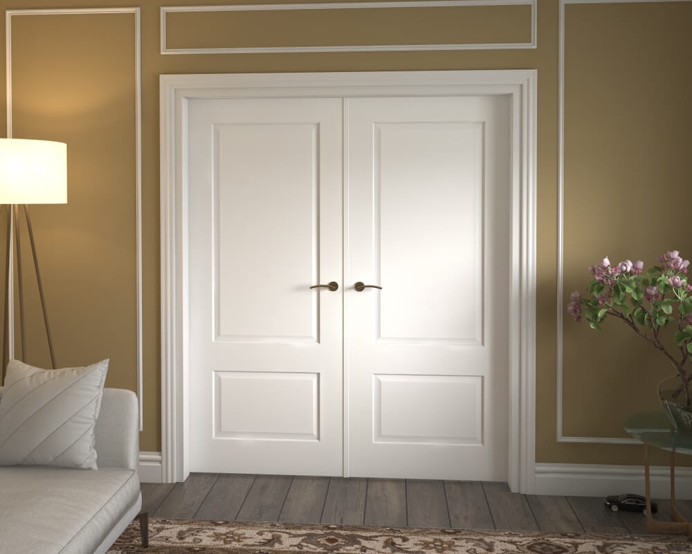 1732x2021x133mm Grange White French Door Set