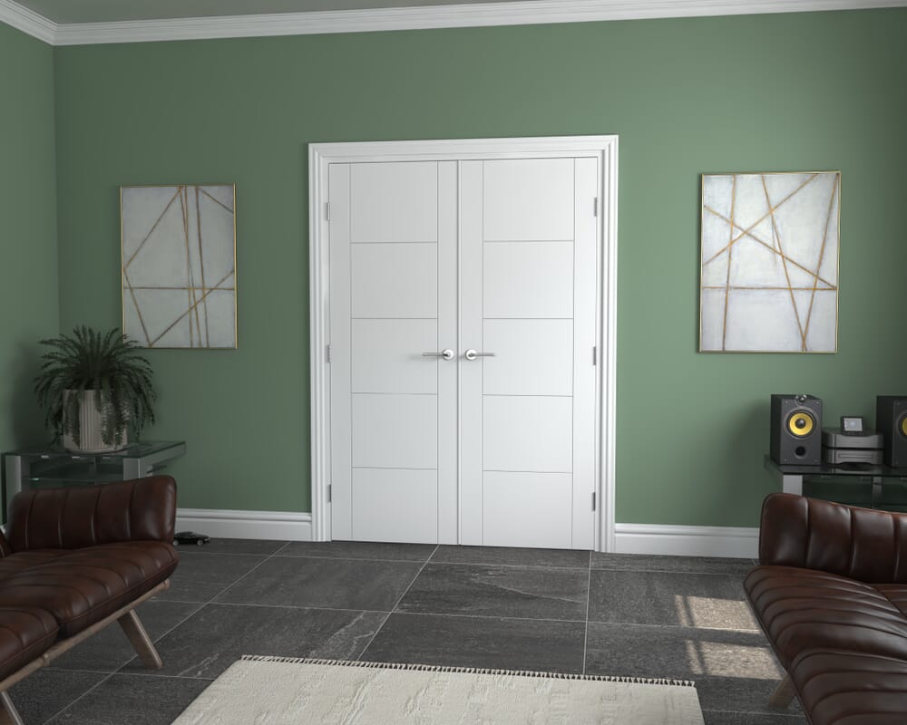 1426x2021x133mm Iseo White French Door Set
