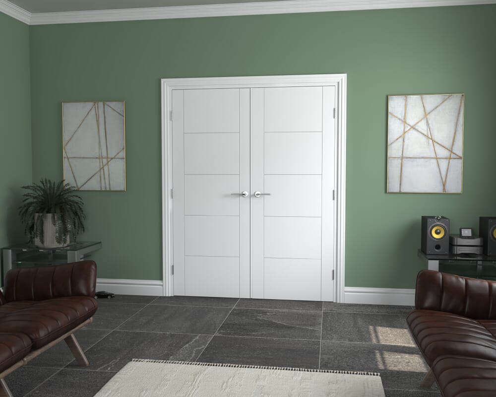 1580x2021x133mm Iseo White French Door Set