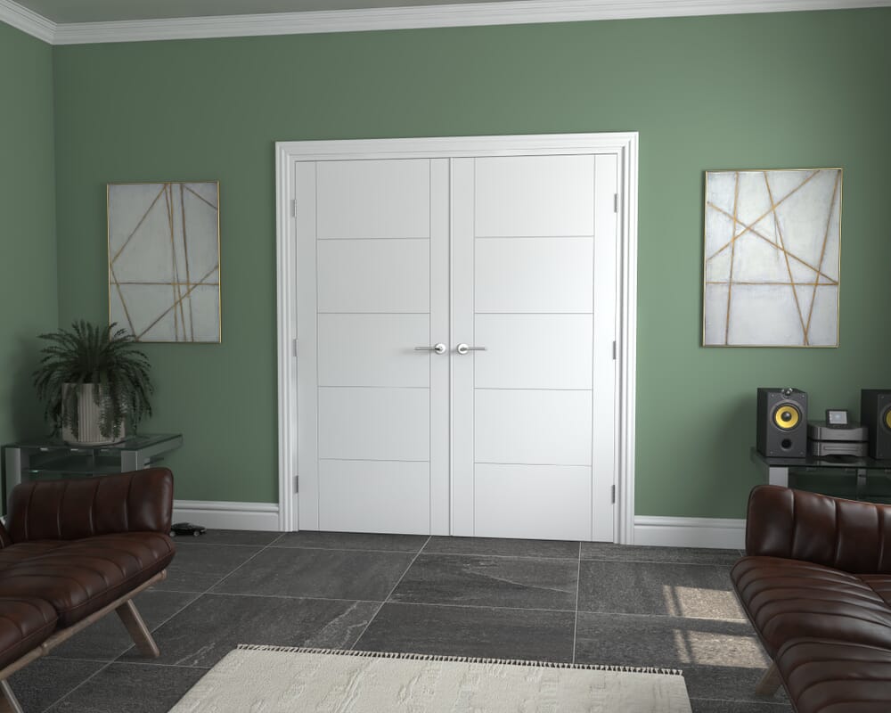 1732x2021x133mm Iseo White French Door Set