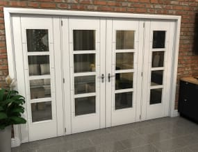 White Iseo 4L French Door Set 2996mm(W) x 2021mm(H)