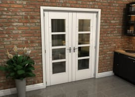 White Iseo 4l French Door Set 1580mm(w) X 2021mm(h) Image