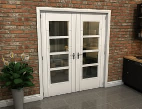 White Iseo 4L French Door Set 1736mm(W) x 2021mm(H)