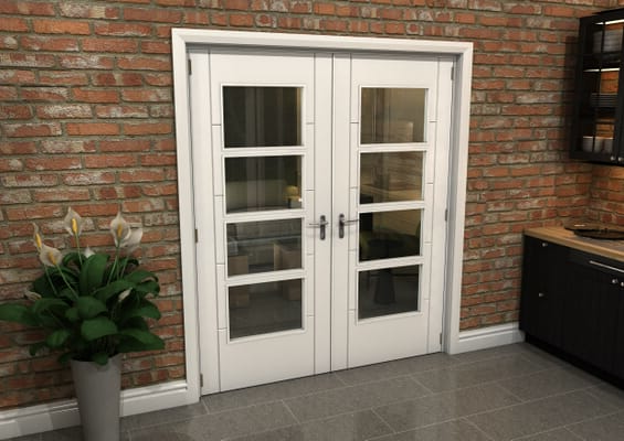 White Iseo 4L French Door Set 1736mm(W) x 2021mm(H)