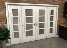 White Iseo 4l Obscure Glazed French Door Set 2836mm(w) X 2021mm(h) Image