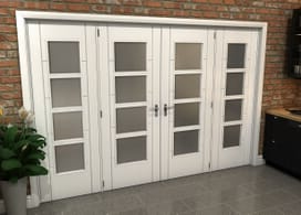 White Iseo 4l Obscure Glazed French Door Set 2996mm(w) X 2021mm(h) Image