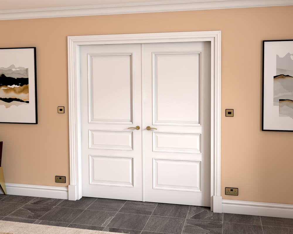 1732x2021x133mm Kent White French Door Set