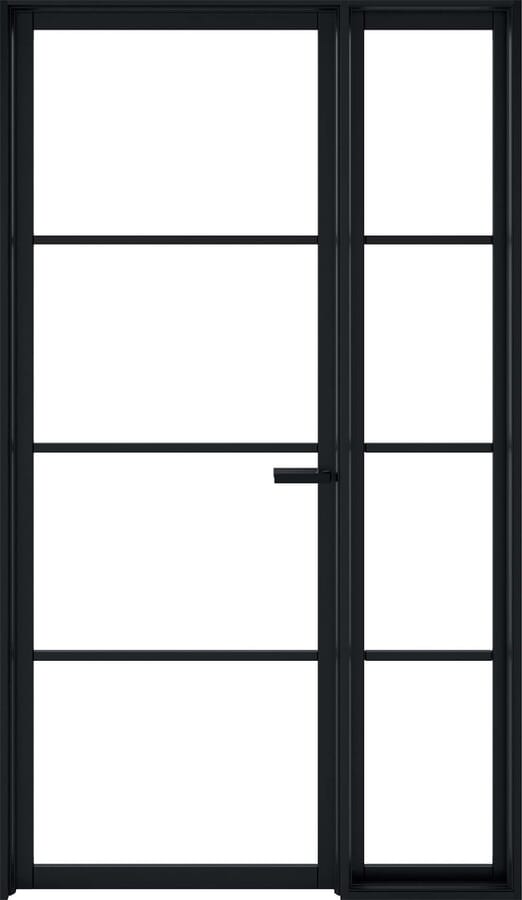 Soho Black Room Divider Range with Sidelight – 1488 x 2013 x 108mm