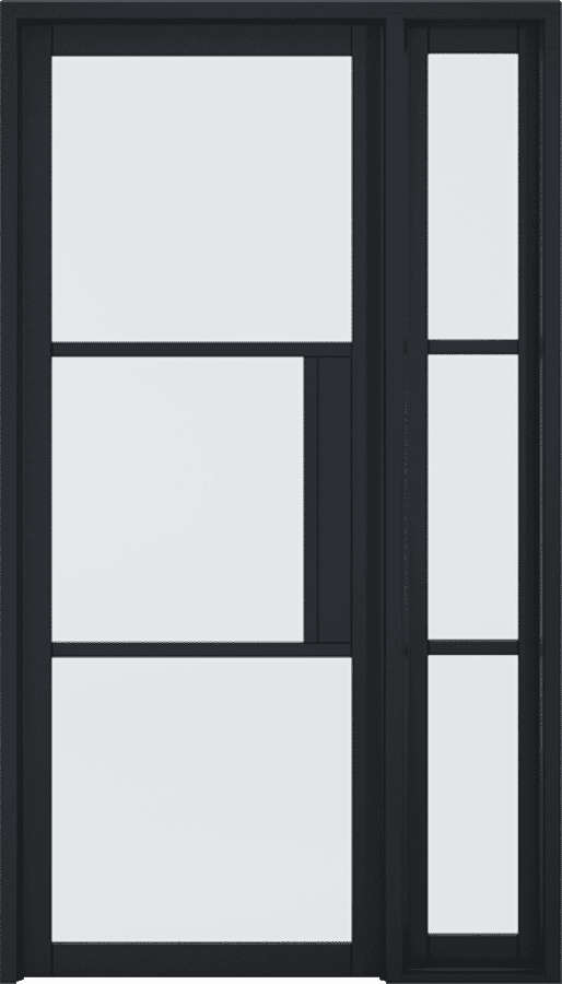 Tribeca Black Room Divider Range with Sidelight – 2013mm x 1201mm x 108mm