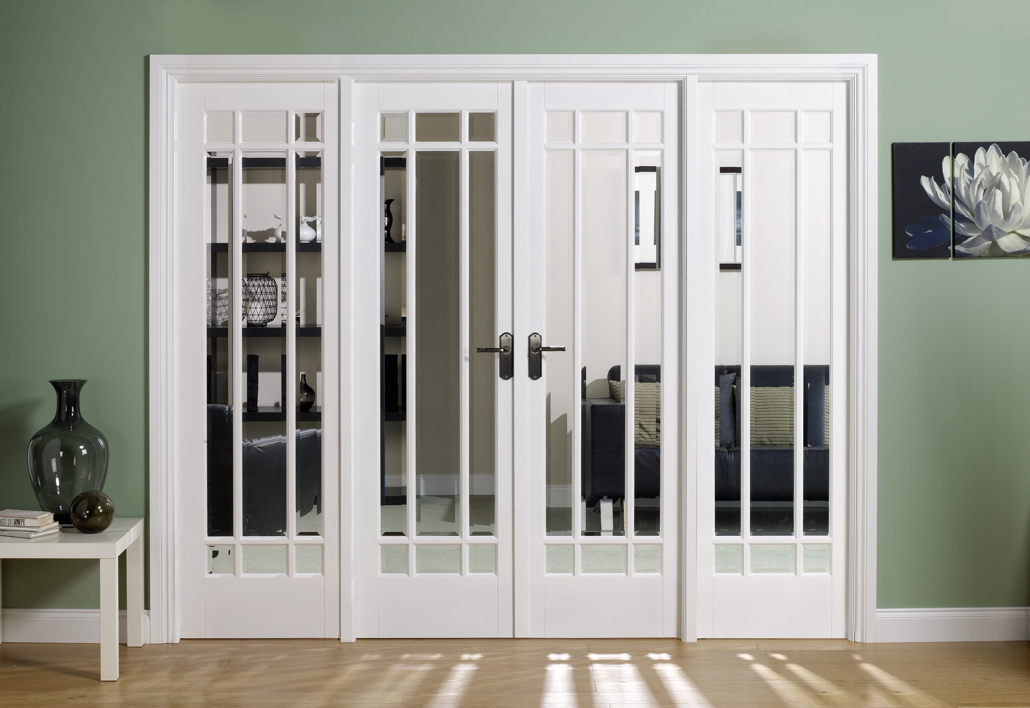 2478x2031mm Manhattan W8 Room Divider Set Internal French Doors With ...