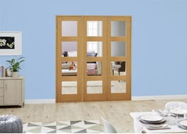 Oak 4l Folding Room Divider (3 X 533mm Doors) Image