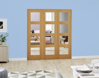Oak 4L Folding Room Divider (3 x 610mm doors)