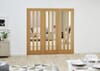 Aston Oak Clear Glazed French Folding Doorset