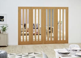 Aston Oak Folding Room Divider (4 X 610mm Doors) Image