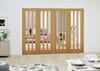 Aston Oak Clear Glazed French Folding Doorset