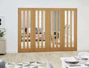 Aston Oak Folding Room Divider (4 x 610mm doors)