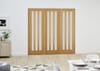Aston Oak Frosted Glazed French Folding Doorset