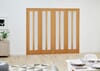 Aston Oak Frosted Glazed French Folding Doorset