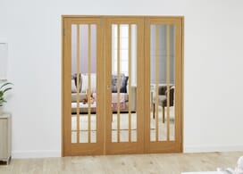 Lincoln Oak Folding Room Divider (3 X 610mm Doors) Image