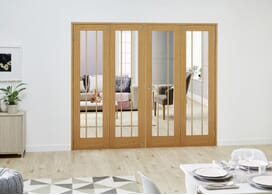 Lincoln Oak Folding Room Divider (4 X 610mm Doors) Image