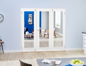 White P10 Folding Room Divider (3 x 610mm Doors)