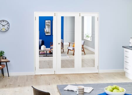 White P10 Folding Room Divider (3 x 610mm Doors)