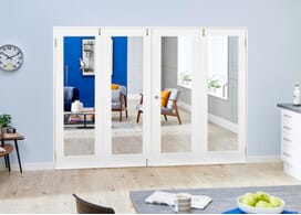 White P10 Folding Room Divider (4 X 610mm Doors) Image