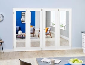 White P10 Folding Room Divider (4 x 610mm Doors)