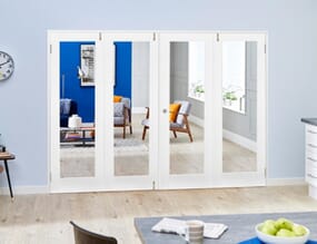 White P10 Folding Room Divider (4 x 686mm Doors)