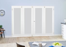 White P10 Frosted Folding Room Divider (4 X 533mm Doors) Image