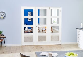 White 4L Folding Room Divider 6ft (1800mm) set