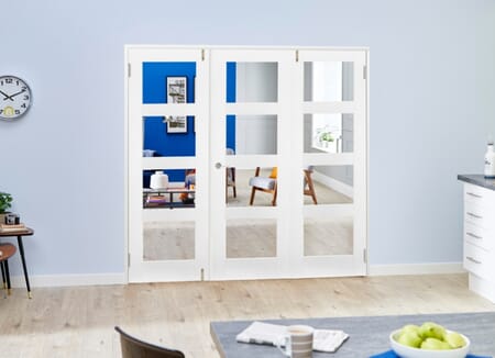 White 4L Folding Room Divider 6ft (1800mm) set