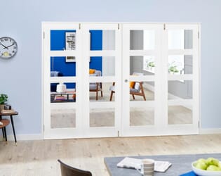 White 4L Folding Room Divider (4 x 533mm doors)
