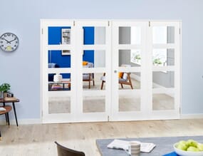 White 4L Folding Room Divider (4 x 610mm doors)