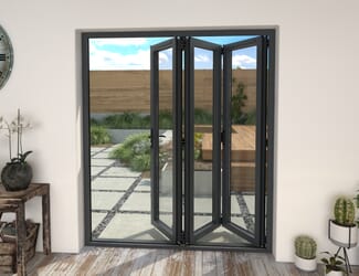 Climadoor Grey Aluminium Bi-folding Patio Doors