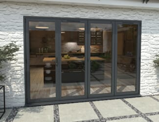 Climadoor Grey Aluminium Bifold Doors - Part Q Compliant