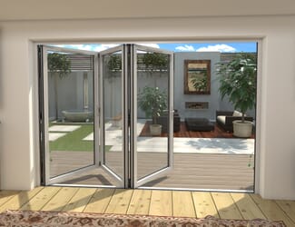 Climadoor White Aluminium Bi-folding Patio Doors