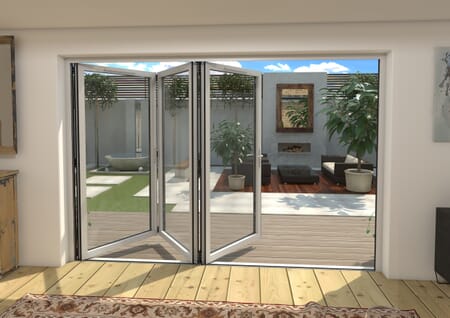 Climadoor White Aluminium Bi-folding Patio Doors 