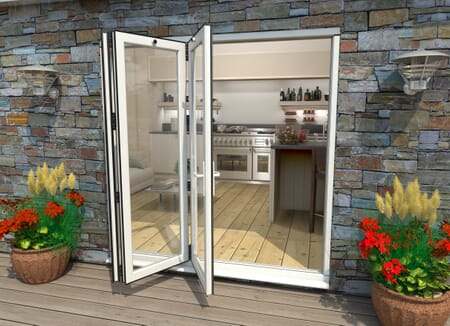 Climadoor White Aluminium Bi-folding Patio Doors 