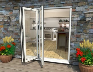 Climadoor White Aluminium Bi-folding Patio Doors 