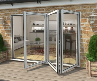 Climadoor White Aluminium Bi-folding Patio Doors