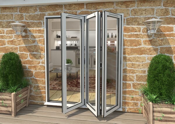 Part Q 3000mm White Aluminium Bifold Doors - 3 Right